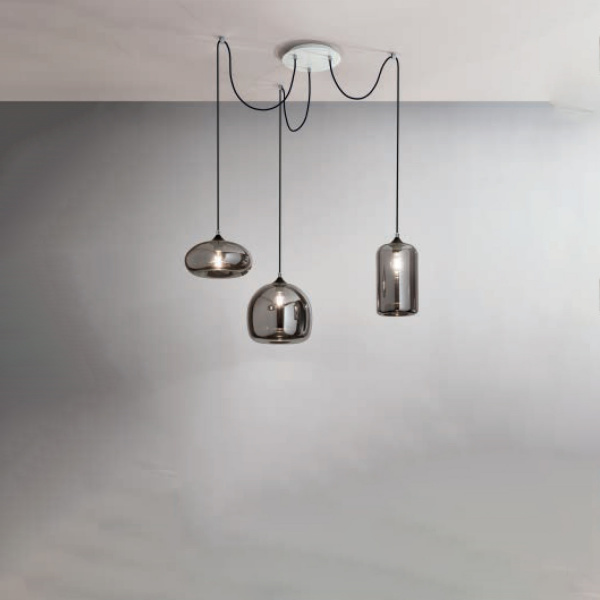 Fabas Luce Fiona SP Bloe Glass Chandelier