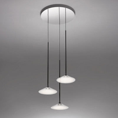 Artemide - Conical Collection - Orsa Cluster 3 SP - Moderner Kronleuchter - Chrom - LS-AR-0353030A - Warmweiss - 3000 K - Diffused