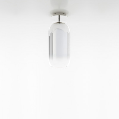 Artemide - Gople - Gople PL Mini - Deckenleuchte aus mundgeblasenem Glas - Silberfarben - LS-AR-1414010A