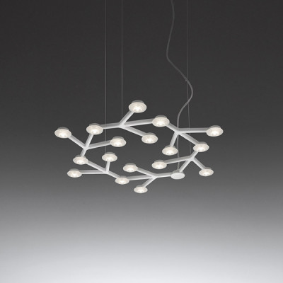Artemide - Light Design - Led Net Circle SP LED - Designer Kronleuchter - Weiß - LS-AR-1575050APP - Warmweiss - 3000 K - Diffused