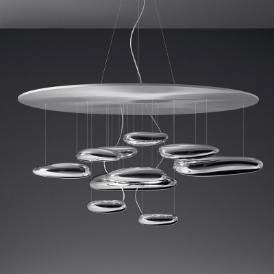 Artemide - Light Design - Mercury SP LED - Designer Kronleuchter - Chrom - LS-AR-1367110A - Warmweiss - 3000 K - Diffused