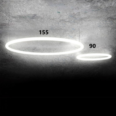 Artemide - Minimalism - Alphabet Of Light Circular 90 SP - Runde LED Pendelleuchte - Weiß - LS-AR-1206000A - Warmweiss - 3000 K - Diffused