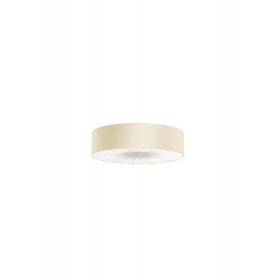 Axolight - Skin&Velvet - Skin 160 PL - Deckenleuchte mit Lampenschirm aus Kunstleder - Elfenbein/Weiß - LS-AX-PLSKI160E27BABC