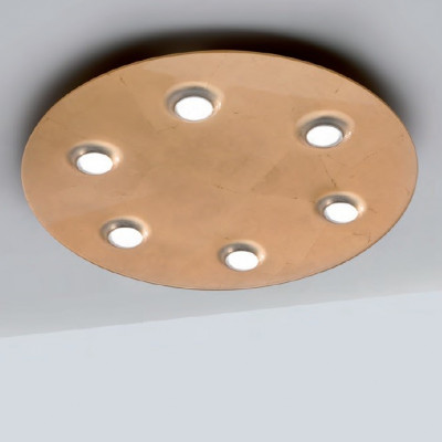 Elesi Luce - Geometrie - Mir PL XL - Moderne Deckenleuchte mit sechs Leuchten - Goldfarben - LS-EL-00703XXDHXPFO - Superwarm - 2700 K - Diffused