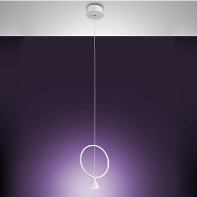Fabas Luce - Arms - Sirio LED SP 1L - Design Kronleuchter - Weiß - LS-FL-3388-40-102 - Warmweiss - 3000 K - Diffused