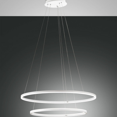 Fabas Luce - MultiLight - Giotto SP 2L - Kronleuchter mit zwei Ringen - Weiß - LS-FL-3508-48-102 - Warmweiss - 3000 K - Diffused