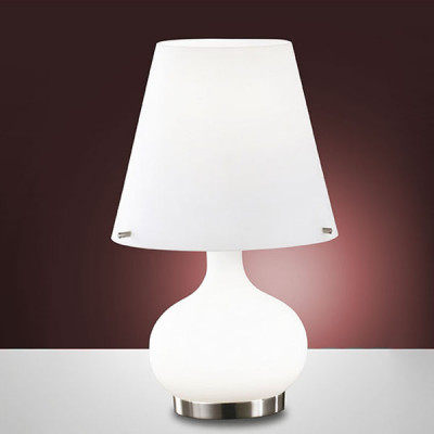 Fabas Luce - Night - Ade TL S - Kleine moderne Nachttischlampe - Weiß satiniert - LS-FL-2533-34-102