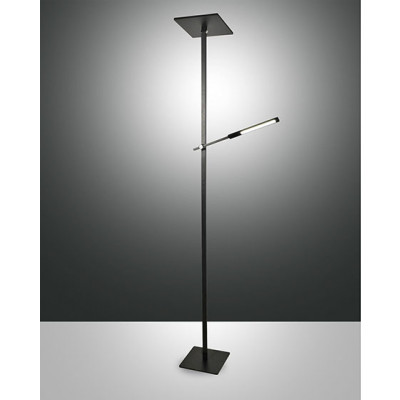 Fabas Luce - Shank - Ideal 2L PT LED - Stehlampe mit zwei Lichtern - Schwarz - LS-FL-3550-10-101 - Warmweiss - 3000 K - Diffused