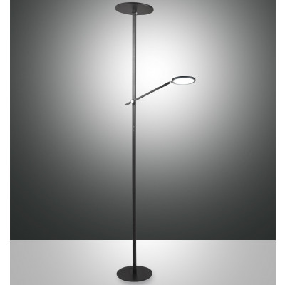 Fabas Luce - Shank - Regina 2L PT LED - Stehlampe mit zwei Lichtern - Schwarz - LS-FL-3551-10-101 - Warmweiss - 3000 K - Diffused