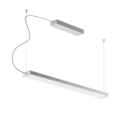 Fabbian - Claque - Light Glide SP 3 barre LED - Biemission lineare Pendelleuchte - Weiß - LS-FB-F57A01-01 - Warmweiss - 3000 K - Diffused