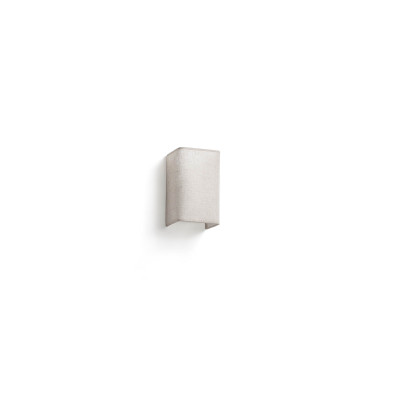 Faro - Indoor - Essential - Otton RCT vertical - Tischleuchte mit rechteckigem Stoffschirm - Weiße Leineneffektdekoration - LS-FR-66400-97