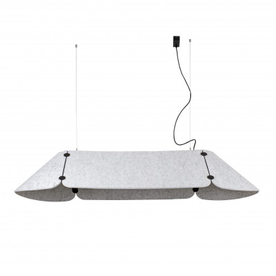 Faro - Indoor - Modern lights - Fonovia SP L - Schallabsorbierende Lampe - Grau - Diffused