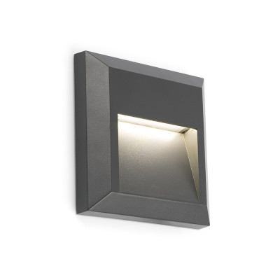 Faro - Outdoor - Sedna - Grant FA LED square - Quadratische LED-Einbaustrahler für den Außenbereich - Grau - LS-FR-70655 - Warmweiss - 3000 K - 120°