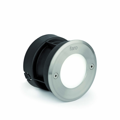 Faro - Outdoor - Tecno - Led-18 FA LED round - Fahrbarer runde LED-Strahler für den Außenbereich - Nickel matt - Diffused