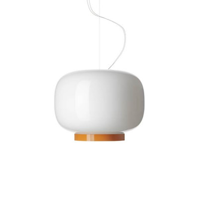 Foscarini - Chouchin - Chouchin Reverse 1 SP LED - Design Glas Kronleuchter - Weiß/Orange - Superwarm - 2700 K - Diffused
