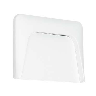 i-LèD - Path - Envelope_W - Wandlampe Envelop-W Wall - topLED 1 W 24 V - Weiß gaufriert RAL 9003 - Asymmetrisch