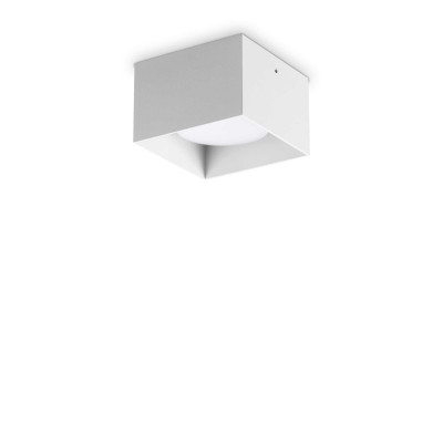 Ideal Lux - Industrial - Spike PL Square - Moderne quadratische Deckenleuchte - Weiß - LS-IL-317489