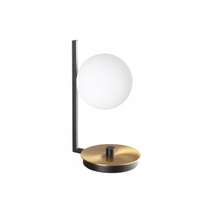 Ideal Lux 10069 Studio Tischleuchte moderne Bankerslamp mit Touchdimmer Chrom We