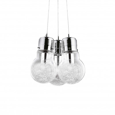 Ideal Lux - Bulb - Luce Max SP3 - Design-Aufhängung mit drei Lichpunkten - Aluminiumfarben - LS-IL-081762