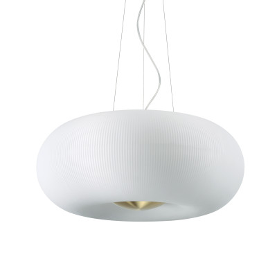 Ideal Lux - Circle - Arizona SP5 LED - Kronleuchter aus mundgeblasenem Glas - Weiß - LS-IL-214481