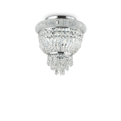 Ideal Lux - Diamonds - Dubai PL3 - Klassische Deckenleuchte aus Kristall - Chrom - LS-IL-207162
