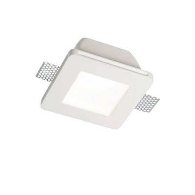 Ideal Lux - Downlights - Samba Fi1 Square Big Glass - Einbaustrahler - Weiß - LS-IL-150116