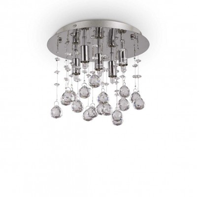 Ideal Lux - Luxury - Moonlight PL5 - Deckenlampe mit Kristall-Anhängers - Chrom - LS-IL-094649