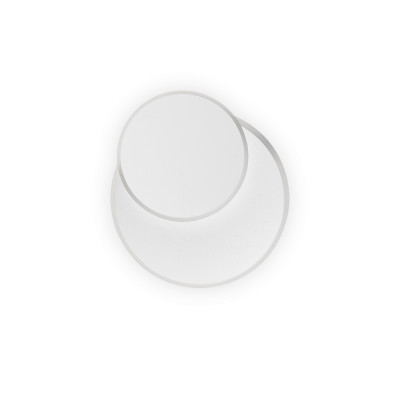 Ideal Lux - Minimal - Pouche AP round LED - Runde moderne Wandleuchte - Weiß - LS-IL-259345 - Warmweiss - 3000 K - Diffused