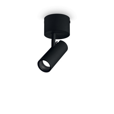 Ideal Lux - Tube - Play PL1 LED - Einstellbarer Deckenprojektor - Schwarz - LS-IL-268101 - Warmweiss - 3000 K - Diffused