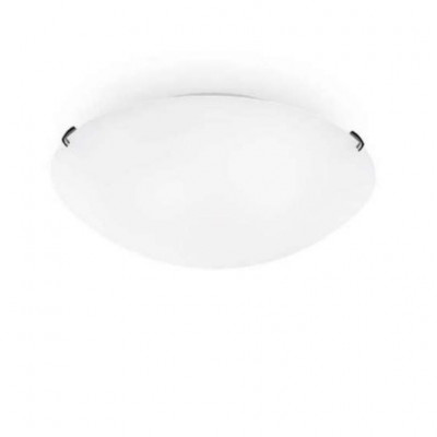 Ideal Lux - White - Simply PL4 - Weiße Glasdeckenleuchte - Weiß satiniert - LS-IL-007991