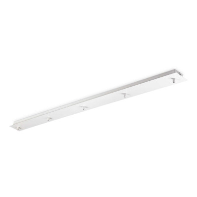 Ideal Lux - Zubehör für Lampen - Rosone lineare 5 L - Deckenleuchte für fünf Lampen - Weiß - LS-IL-285689