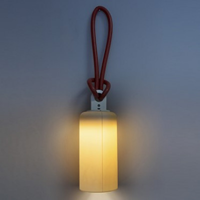 In-es.artdesign - Battery lamps - Candle 1 Battery - Tischleuchte oder tragbare Wandleuchte - Neutral/rot - LS-IN-ES019NB-R