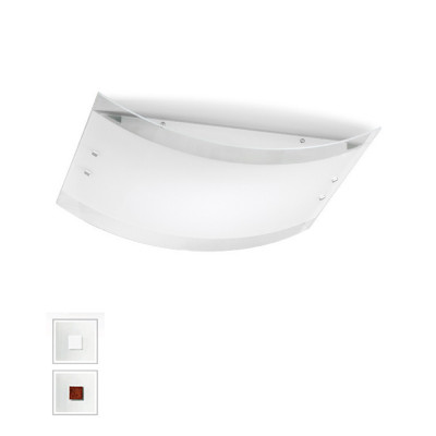 Linea Light - Mille - Mille LED AP PL M - LED Wand- oder Deckenleuchte - Nickel gebürstet/Kirschbaum - LS-LL-7852 - Warmweiss - 3000 K - Diffused