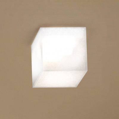 Sikrea - Essentiality - Domino PL cubo - Minimale Deckenleuchte - Weiß satiniert - LS-SI-8156