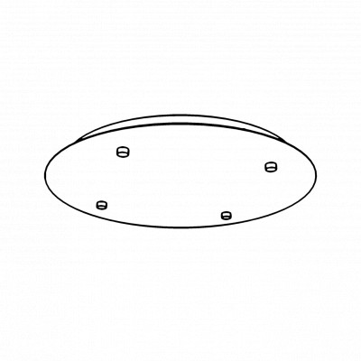 Sikrea - Zubehör - Rosone R 4L - Rosette für modulares System - Weiß matt - LS-SI-5967