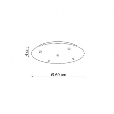 Sikrea - Zubehör - Rosone R 5L - Deckenbaldachin für fünf Leuchten