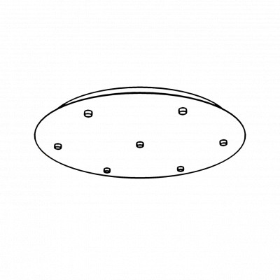 Sikrea - Zubehör - Rosone R 7L - Deckenrosette für sieben Lampen - Weiß matt - LS-SI-5963