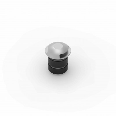 tech-LAMP - Überfahrbare/begehbare Strahler - Artemon 2 Finestre FA Round - Überfahr Runde Einbaustrahler 1,7W - Schwarz gaufriert RAL 9006 - °
