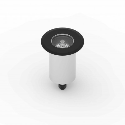 tech-LAMP - Überfahrbare/begehbare Strahler - Juli FA Round - Überfahr Runde Einbaustrahler 6W - Schwarz RAL 9005
