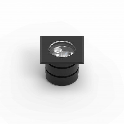 tech-LAMP - Überfahrbare/begehbare Strahler - Mandi Wall FA Square - Überfahr Quadratischer Einbaustrahler 3W - Schwarz RAL 9005