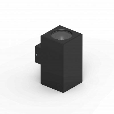 tech-LAMP - Wandlampen - Ermia Bi AP Square - Bidirektionale Quadratischer Wandleuchte 10,2W - Schwarz RAL 9005