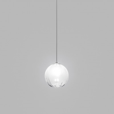 Vistosi - Puppet - Puppet SP 22 LED - Design Suspension in Glas - Chrom/Weiss - Diffused