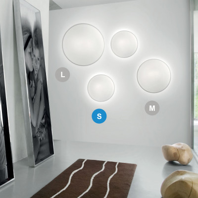 Vistosi - Round ceiling - Aurora AP PL 30 - Moderne Wand oder Deckenleuchte - Weiß satiniert - LS-VI-PLAUROR30CR