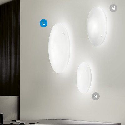 Vistosi - Round ceiling - Moris AP 50 - Minimale Wandleuchte - Weiß satiniert - LS-VI-PLMORIS50PLUSBC