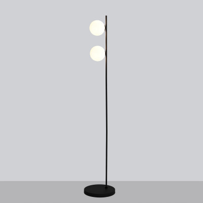 ACB - Sphere lamps - Doris PT - Floor lamp with two lights - Black / opal glass - LS-AC-H3820180N