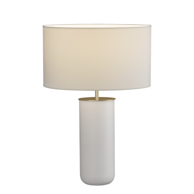 ACB - Tissue - Lindana TL - Table lamp with textile lampshade - Pearl white / gold - LS-AC-S8194B