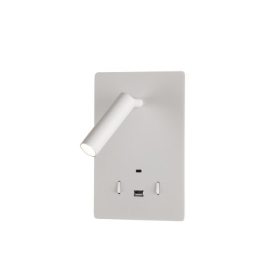 ACB - Indoor wall lamps - Manat AP LED - Wall lamp with reading light and USB recharge - White - LS-AC-A35680B - Warm white - 3000 K