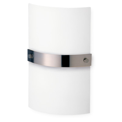 ACB - Indoor wall lamps - Milano AP - Rectangle wall light and ceiling light - Opaline / Nichel satinato - LS-AC-A163291NMS