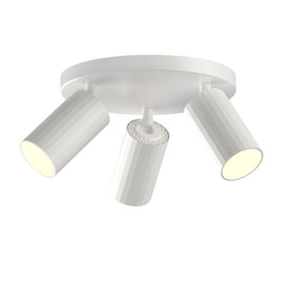 ACB - Spots - Modrian 3L round PL - Ceiling lamp with three adjustable lights - White - LS-AC-P3951280B