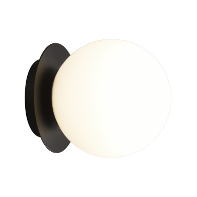 ACB - Sphere lamps - Parma AP - Wall light with sphere diffusor - Matt black / opal glass - LS-AC-A3946080N